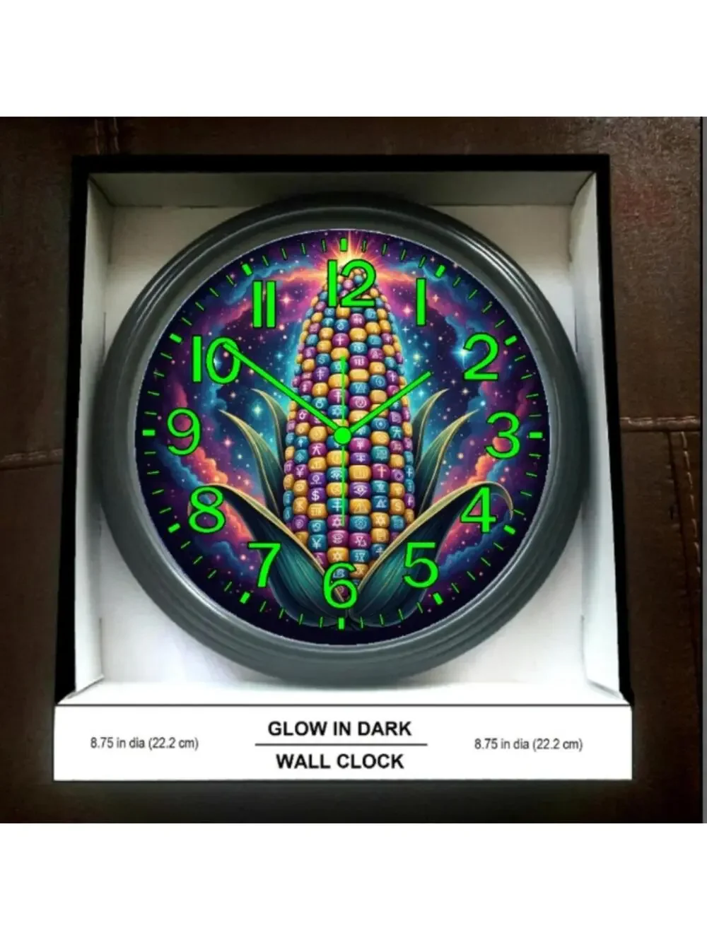 Alchemist's Cob: Own the Secret Key to Abundance. Glow-in-the-Dark Wall Clock